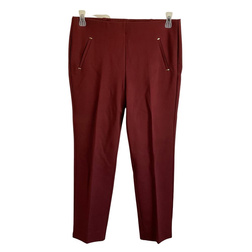 Chico’s So Slimming 360 Juliet Trim Detail Ankle Pants - Smoked Paprika - 8P NEW